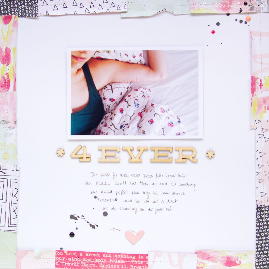 4 Ever ScatteredConfetti Scrapbooking Layout WRMK