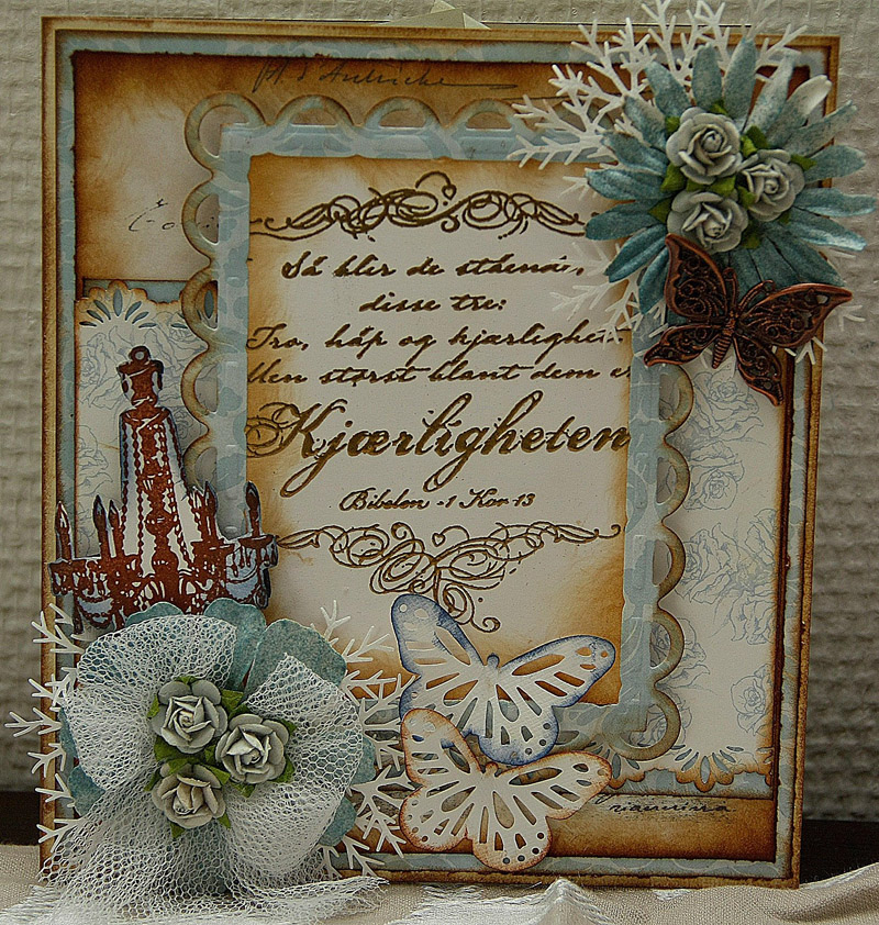 Bryllupskort laget av Renate & Maryann